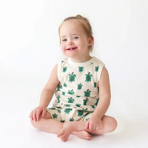 Parade Organic Tank Romper - Turtles