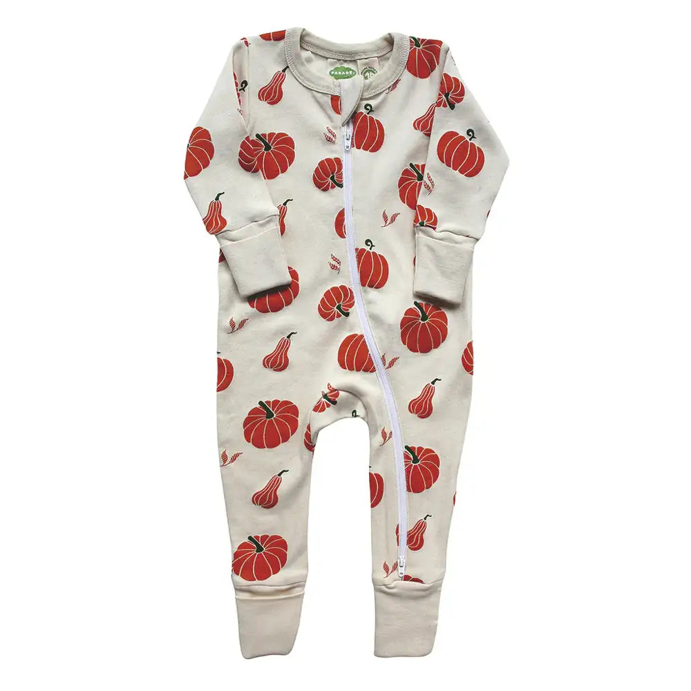 Parade Organics Essentials Long Sleeve Romper - Pumpkins