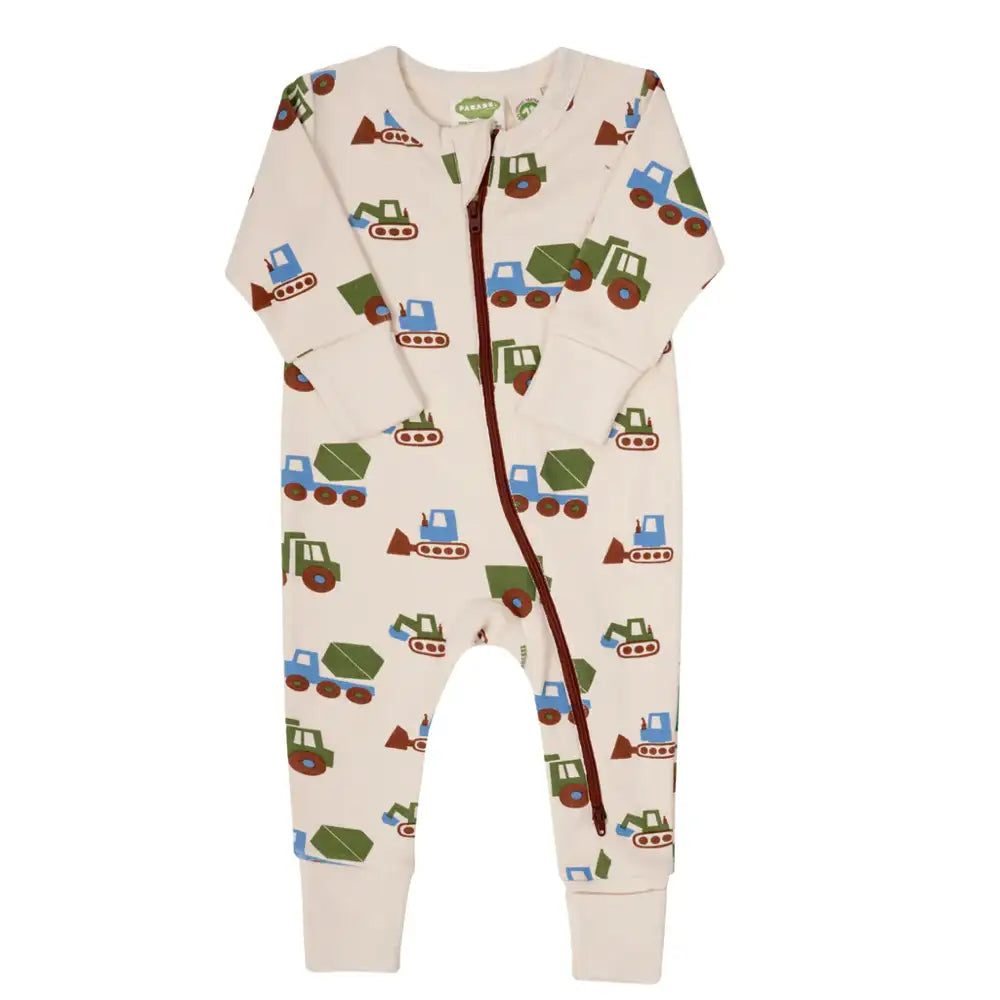 Parade Organics Essentials Long Sleeve Romper - Trucks