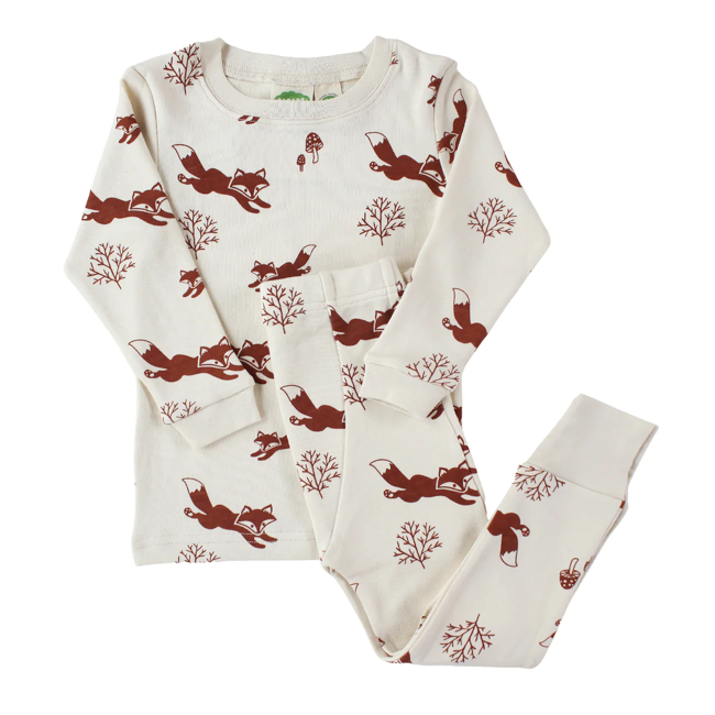 Parade Organics 2 Piece Long Sleeve Jammies - Foxes