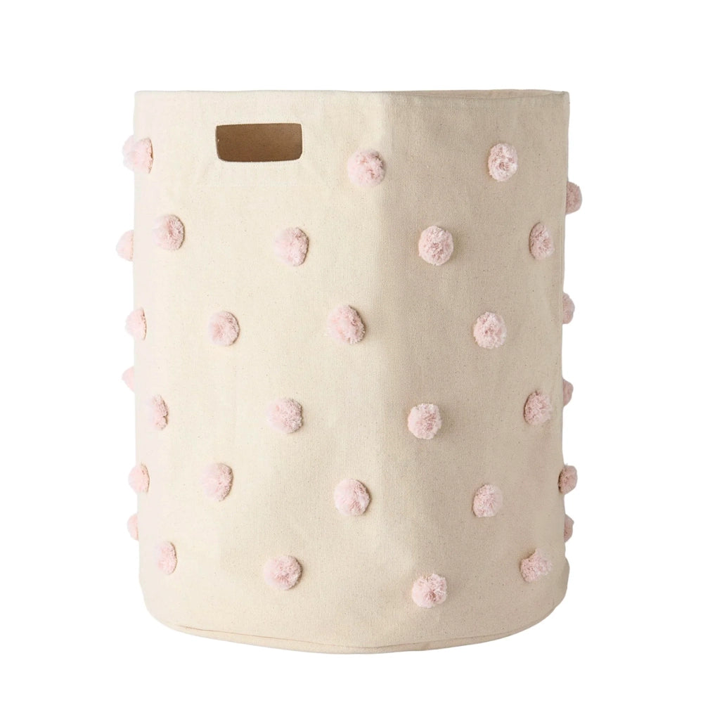 Pehr Designs Hamper Pom Pom Basket - Blush