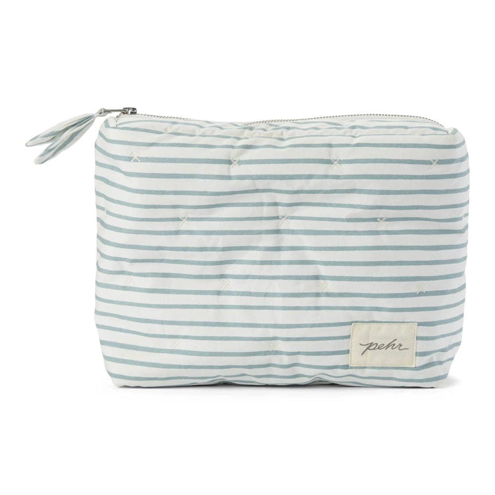 Pehr Designs On The Go Medium Pouch - Stripes Away Deep Sea