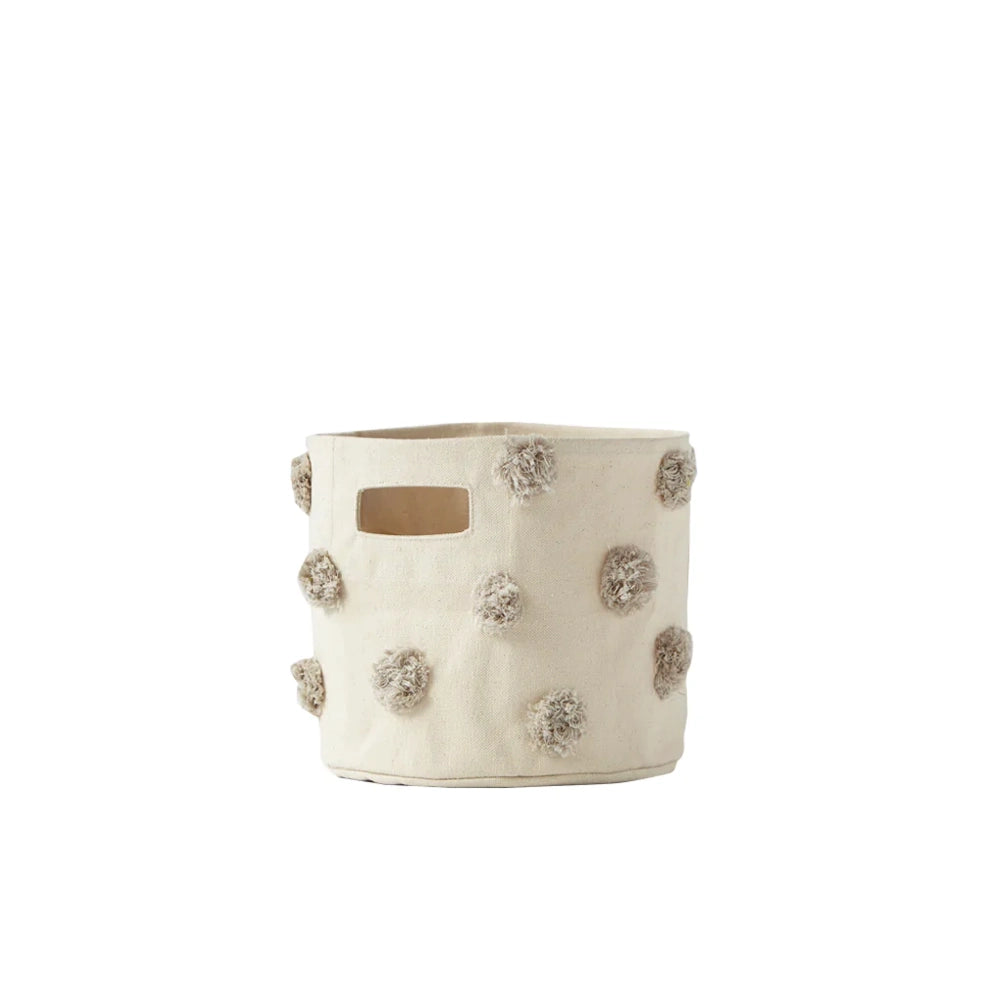 Pehr Designs Mini Pom Pom Basket - Grey