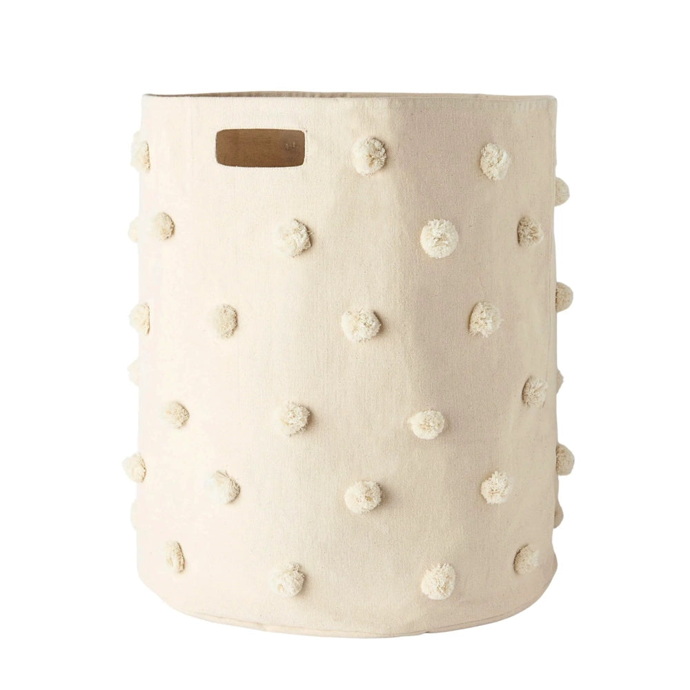 Pehr Designs Hamper Pom Pom Basket - Natural