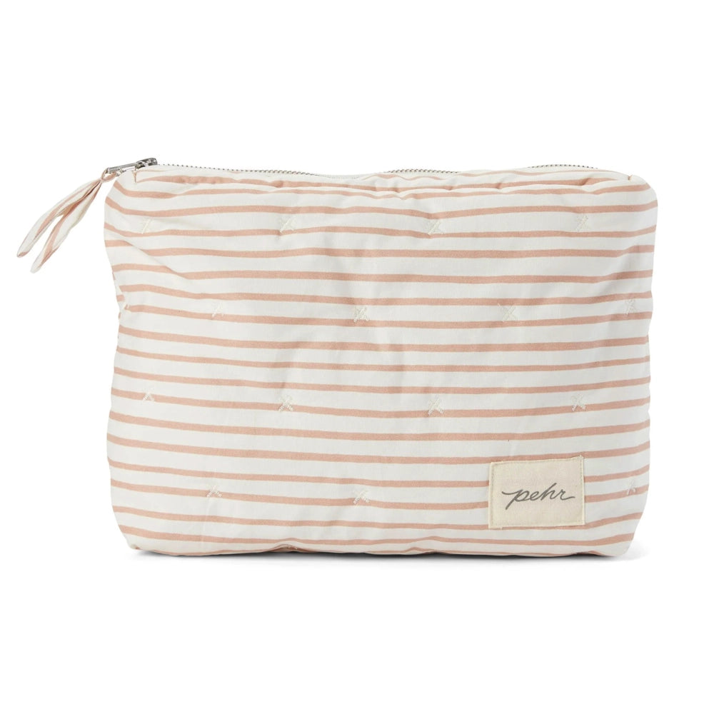 Pehr Designs On The Go Medium Pouch - Stripes Away Rose Pink