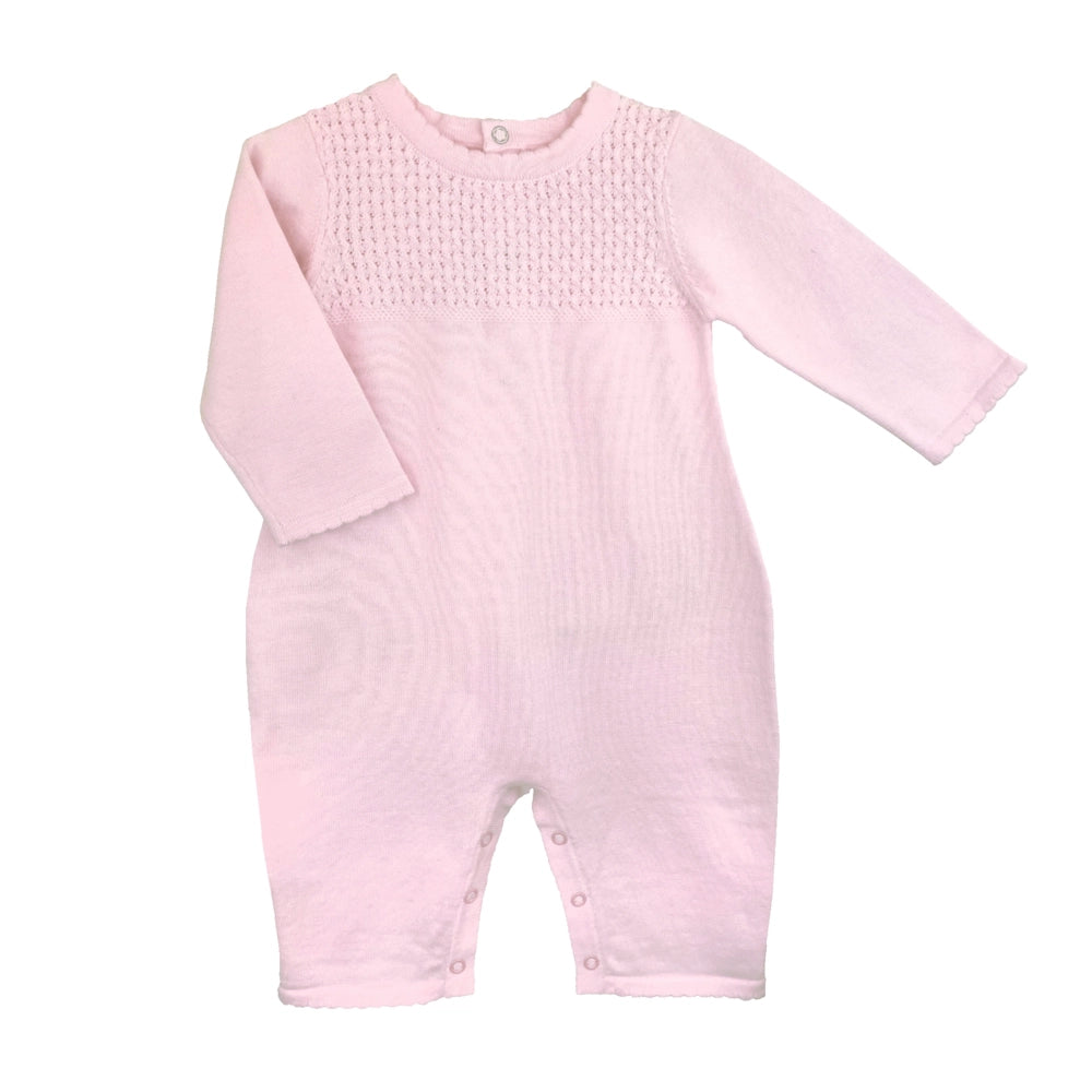 Petit Ami Lightweight Diamond Knit Longall - Pink