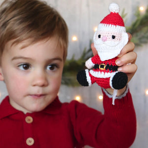 Petit Ami & Zubels Santa Hand-Crochet Rattle