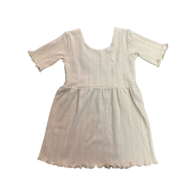 Petite Evelina Apparel Girly Pointoille Dress - Beige
