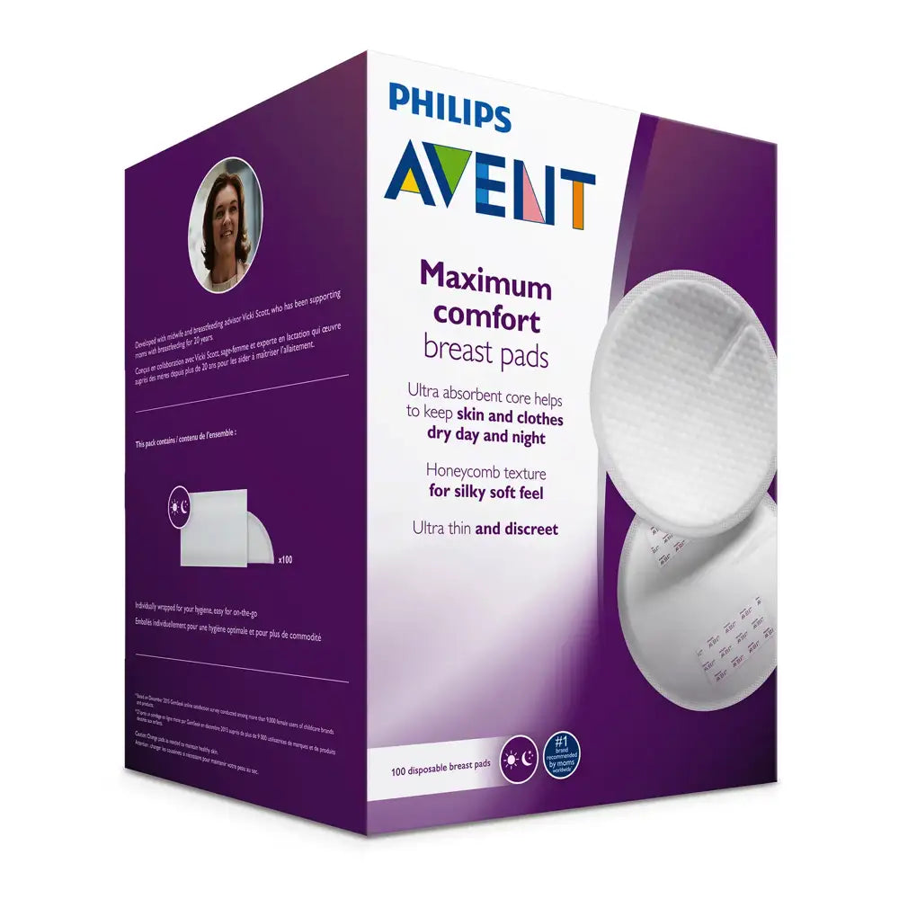Philips Avent Maximum Comfort Disposable Breast Pads 100pk