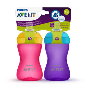 Philips Avent 10oz My Grippy Sippy Cup 2pk - Pink/Purple