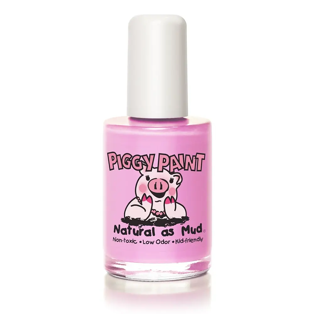 Piggy Paint nail polish in Pinkie Promise, a matte light pink.