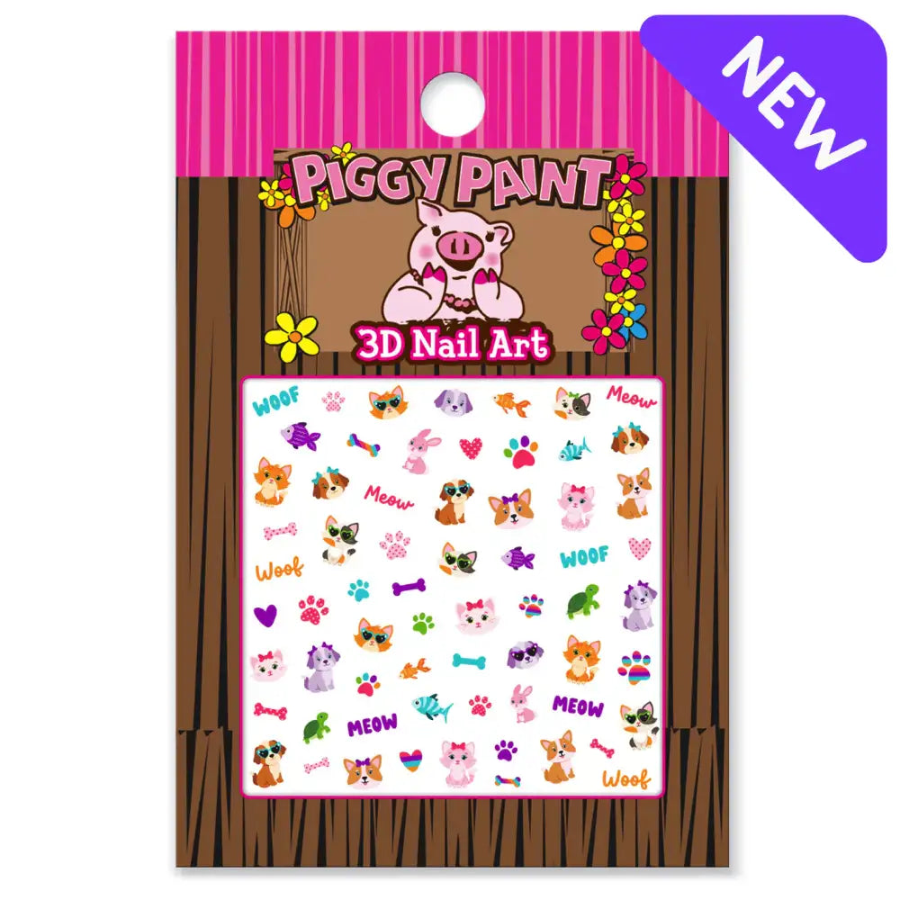 Piggy Paint Nail Art - Playful Pets