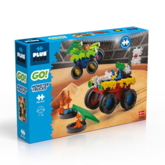 Plus Plus Big Make & Go Monster Trucks - 600pc Set