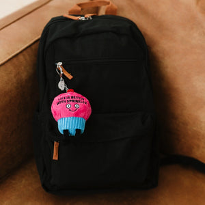 Punchkins Bag Charm - Life is Better with Sprinkles Cupcake