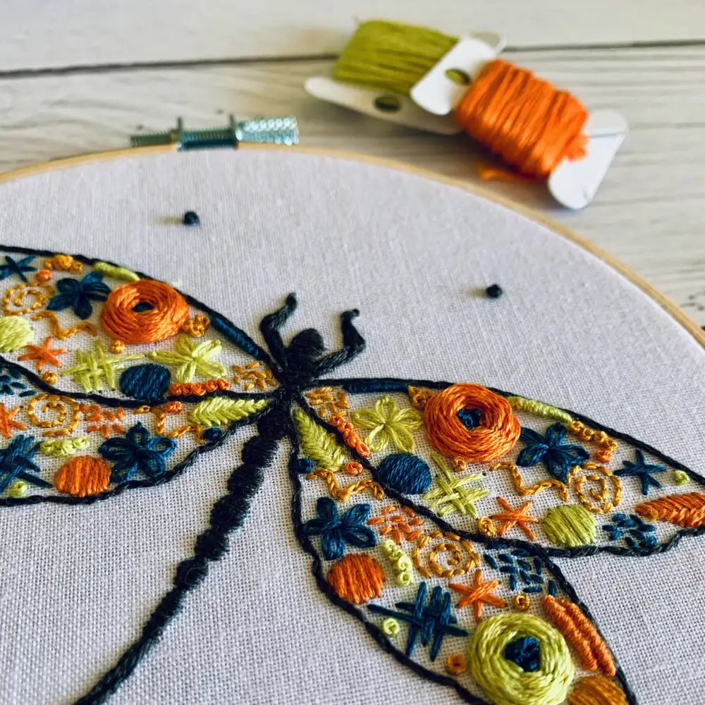 Rose Stitch Art Embroidery Kit - Dragonfly
