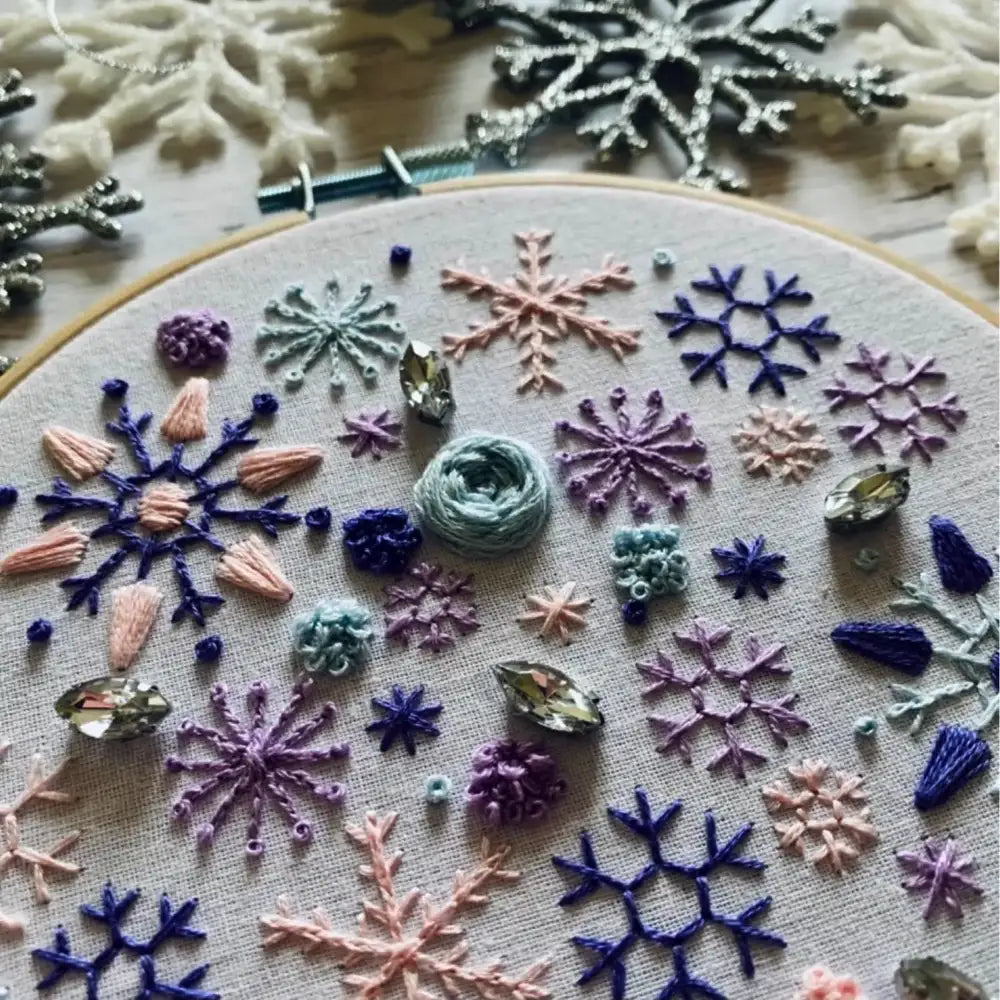 Rose Stitch Art Embroidery Kit - Snowflake