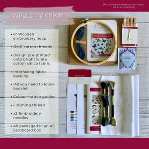 Rose Stitch Art Embroidery Kit - Gingerbread