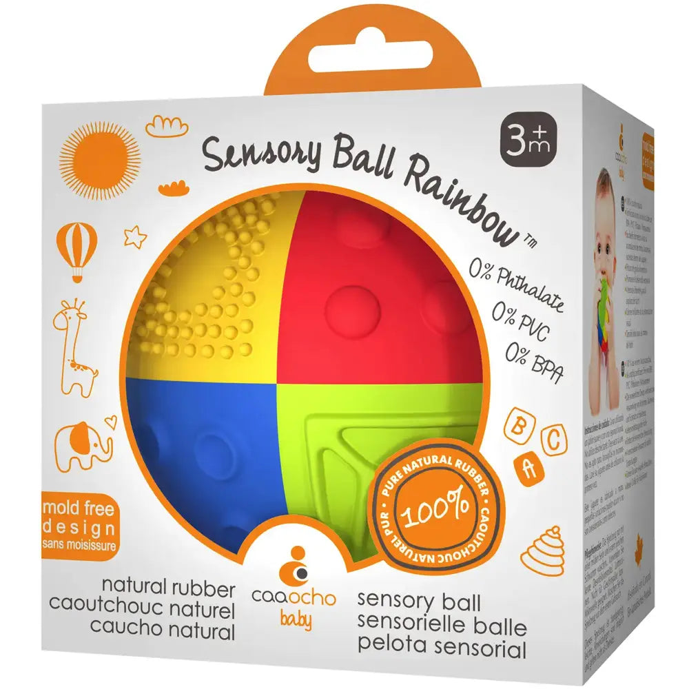 Caaocho Sensory Ball Rainbow 3"