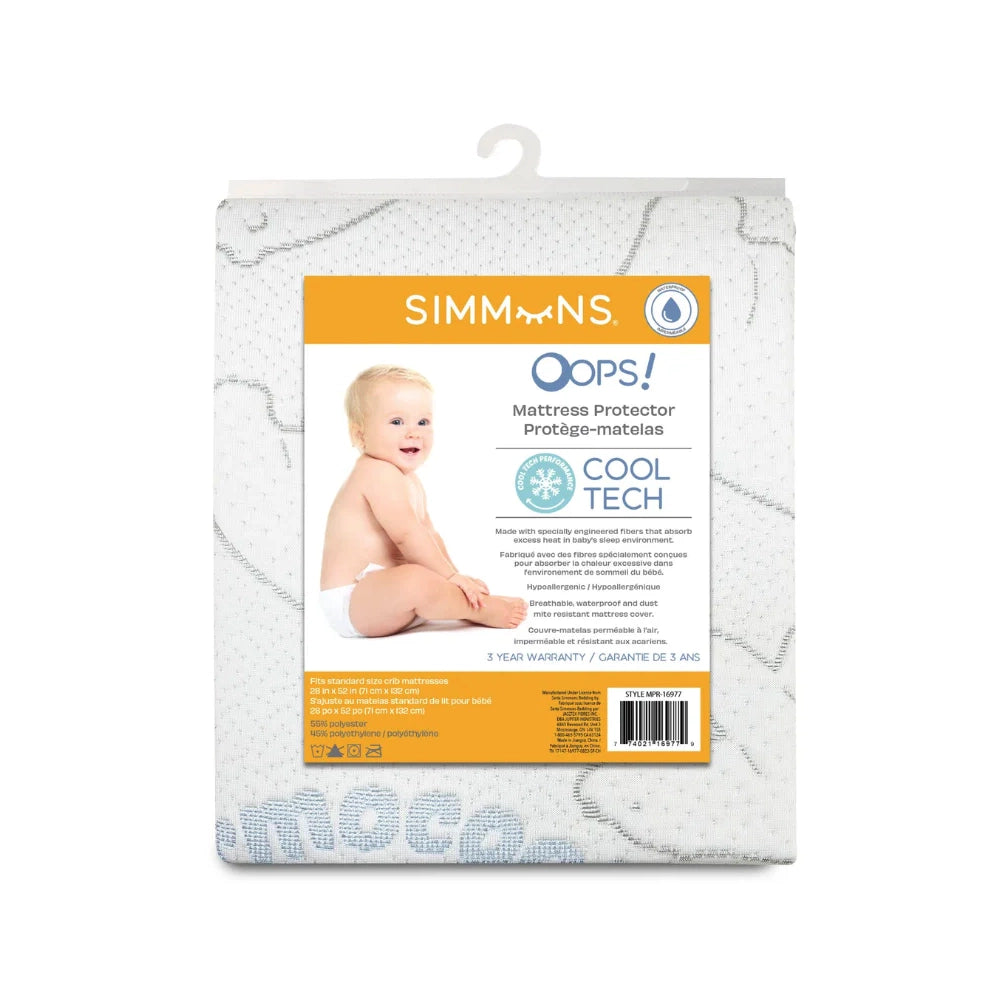 Simmons OOPS CoolTech Mattress Protector for Crib 1pk