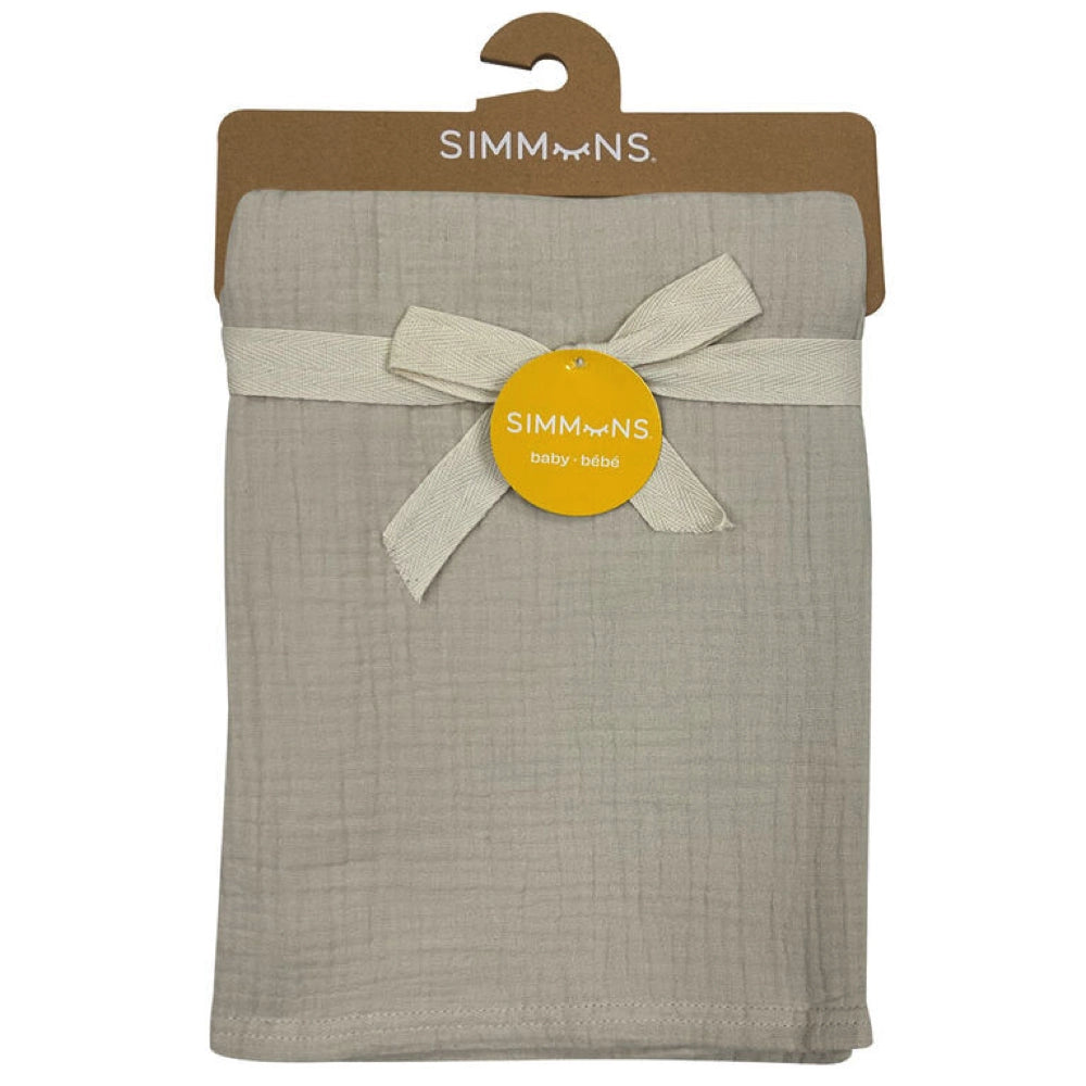 Simmons Muslin Blanket Moonbeam