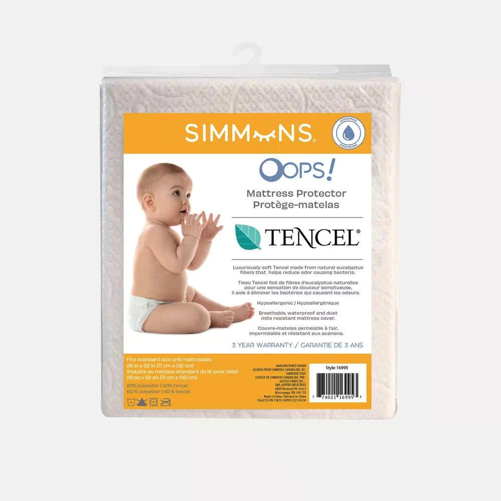 Simmons OOPS Tencel Mattress Protector for Crib 1pk