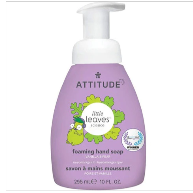attitude little leaves foaming hand soap vanilla + pear 295 ml