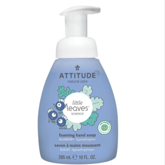 attitude little leaves foaming hand soap blueberry 295 ml