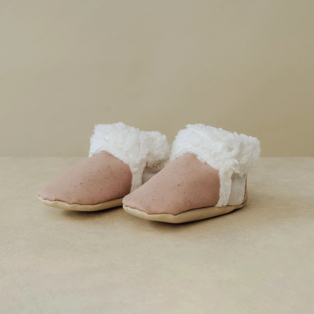 SoftSoul Footwear INC Faux-Fur Cork Booties - Light Pink