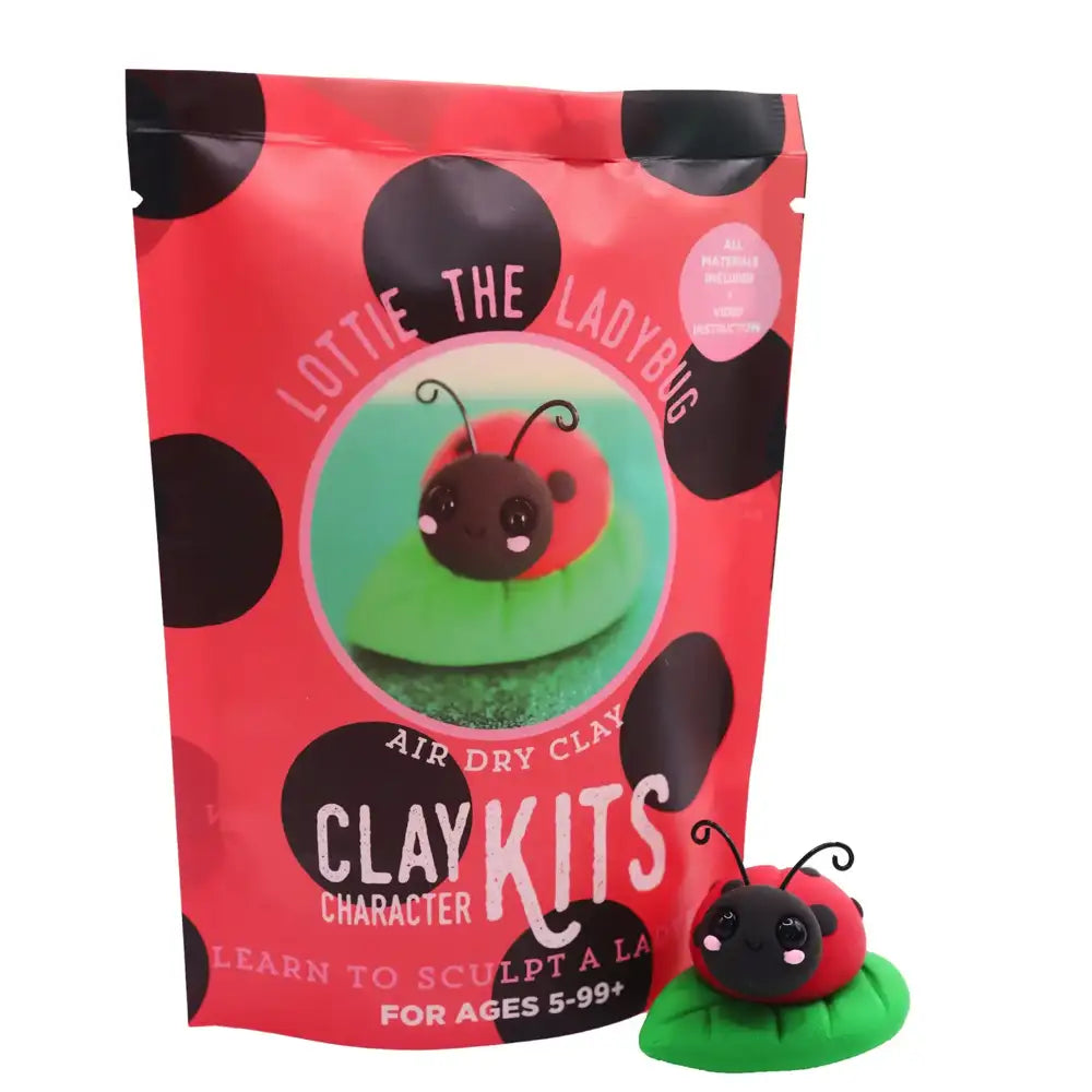 The Make Station Air Dry Clay Kit - Lottie the Ladybug