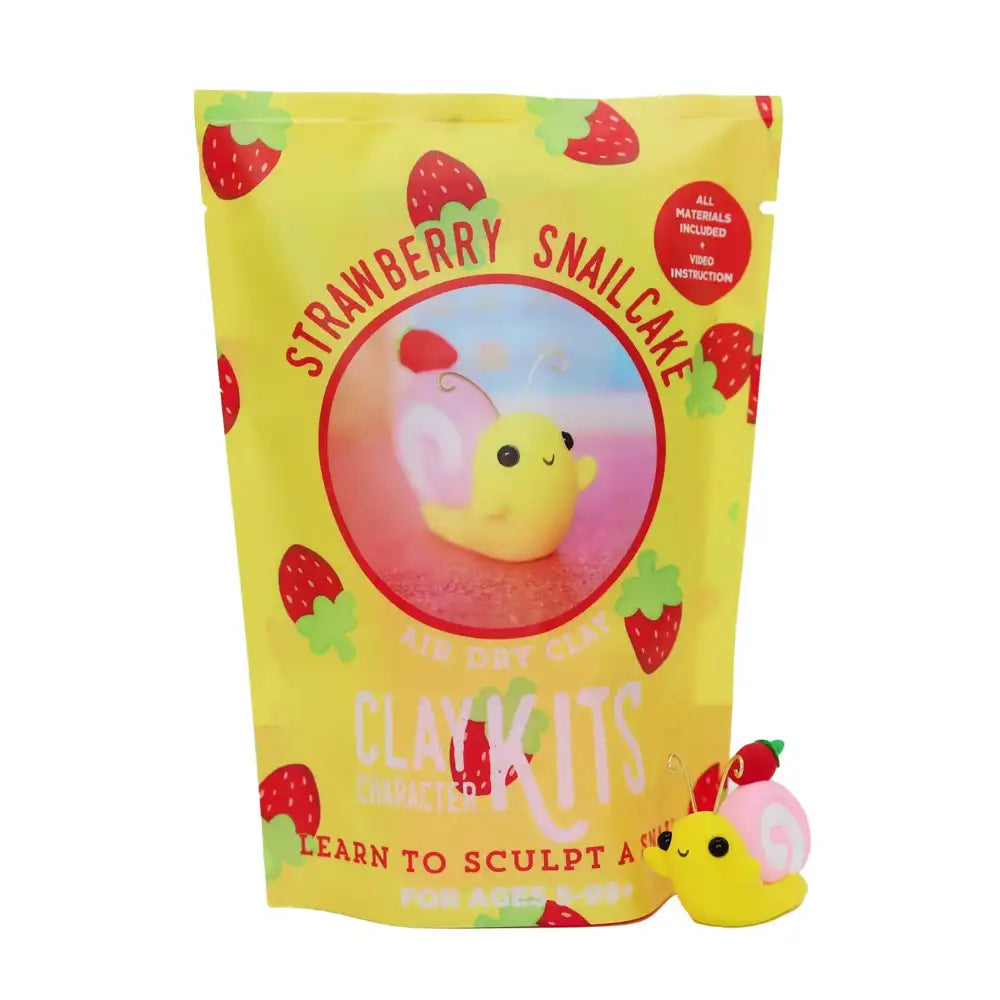 The Make Station Air Dry Clay Kit - Strawberry Snailcake