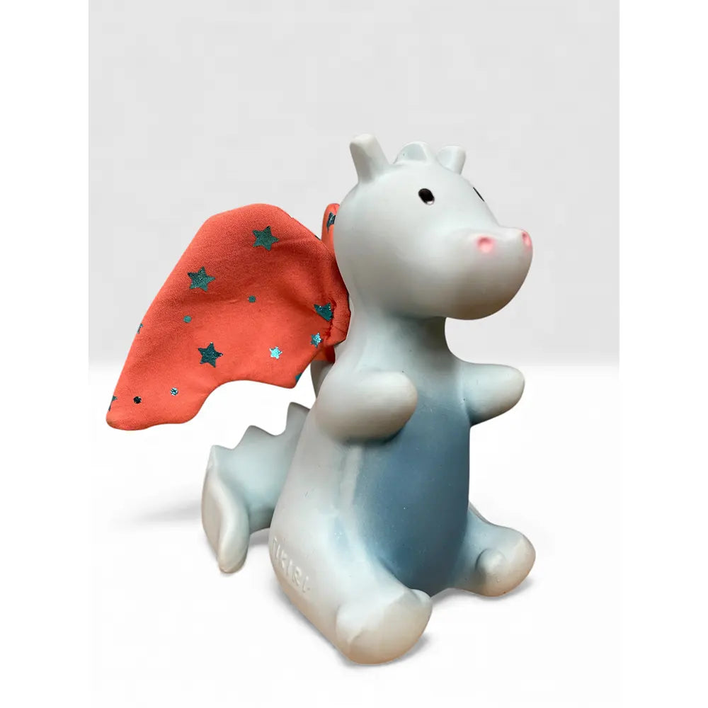 Tikiri Baby Sunrise Dragon Natural Rubber Rattle with Crinkle Wings