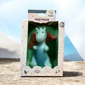 Tikiri Baby Sunrise Dragon Natural Rubber Rattle with Crinkle Wings