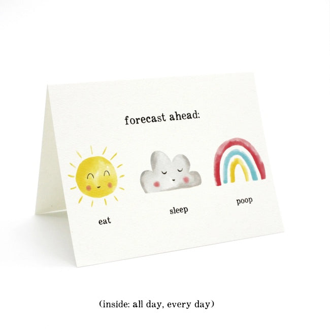 Tiny Human Supply Co. Baby Birth & Baby Shower Cards - Forecast Ahead