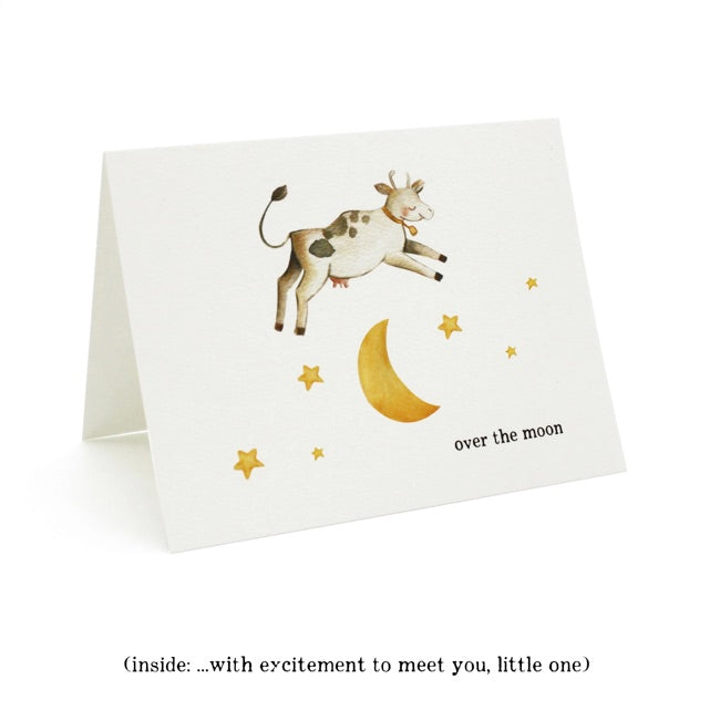Tiny Human Supply Co. Baby Birth & Baby Shower Cards - Over the Moon