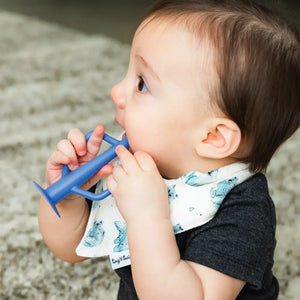 Tiny Twinkle Silicone Training Toothbrush - Indigo + Mint