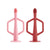 Tiny Twinkle Silicone Training Toothbrush - Rose + Burgundy
