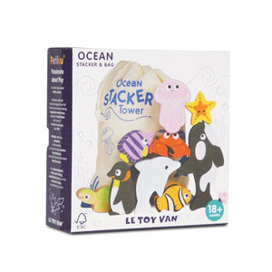 Le Toy Van Ocean Life Stacking Animals