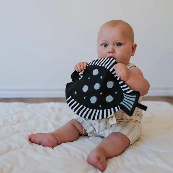 Wee Gallery Organic Crinkle Toy - Fish - Baby Charlotte Canada