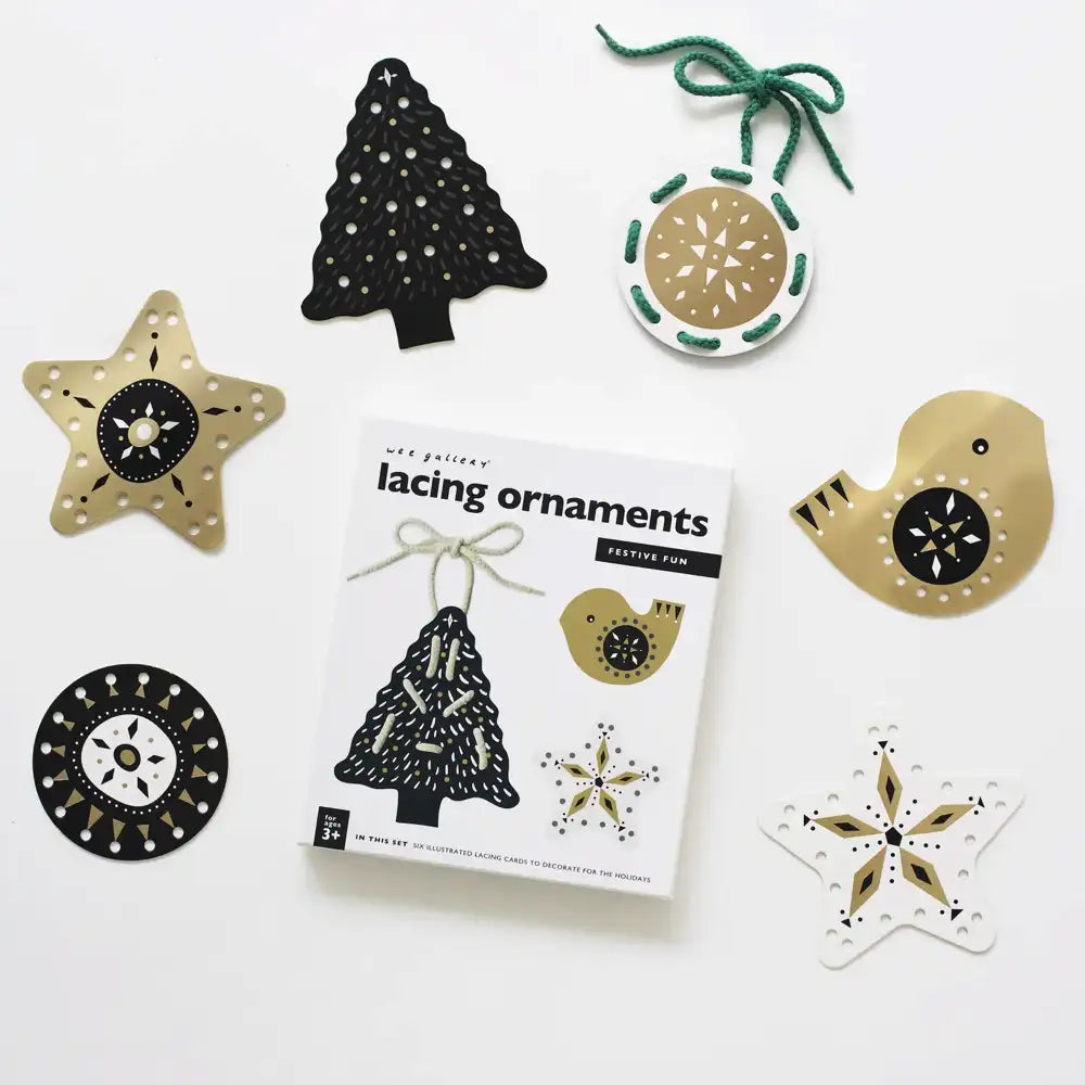 Wee Gallery Festive Fun Lacing Ornaments
