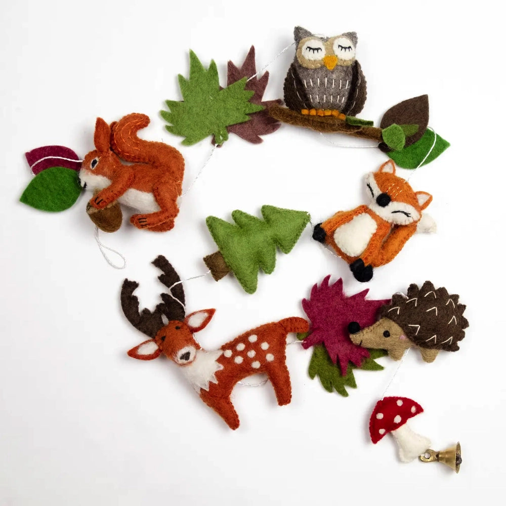 The Winding Road Garland - Forest Animals