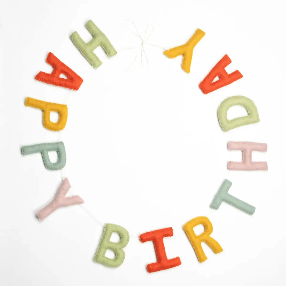 The Winding Road Garland - Happy Birthday