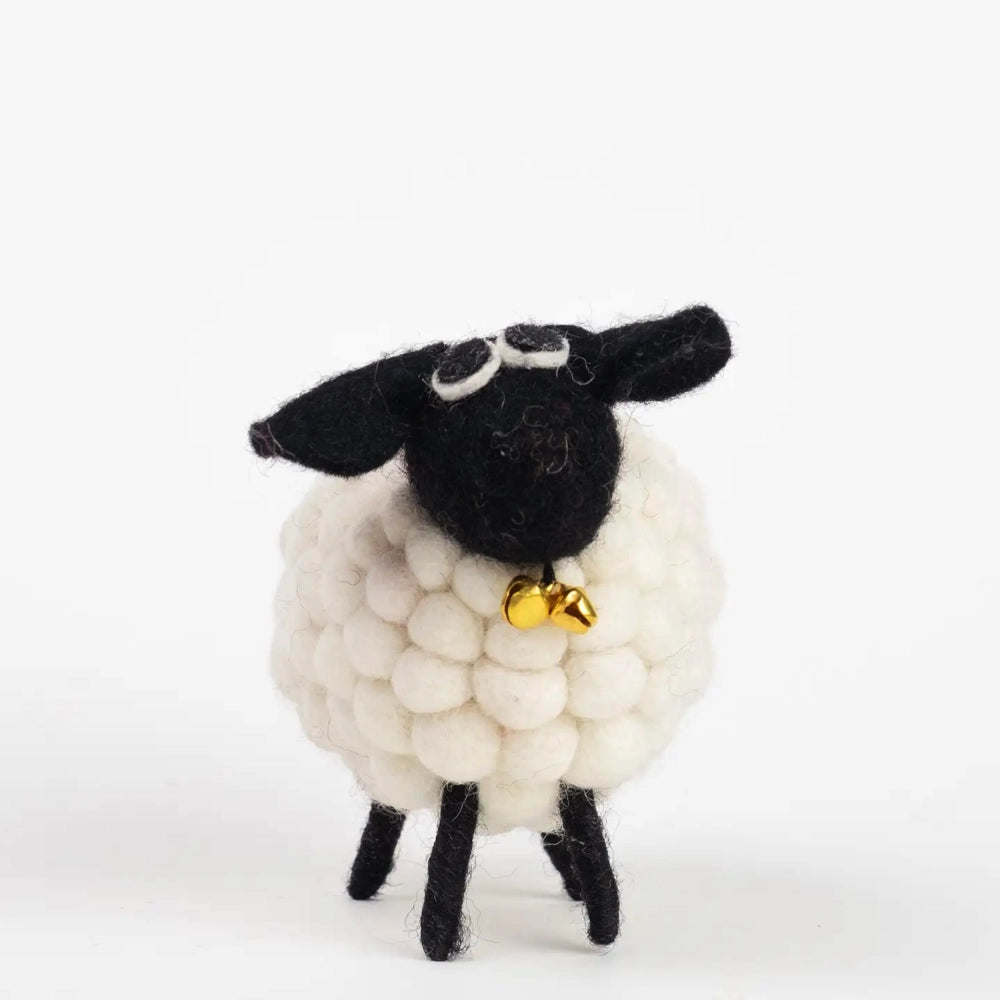The Winding Road Toy Sheep Ball - White & Black