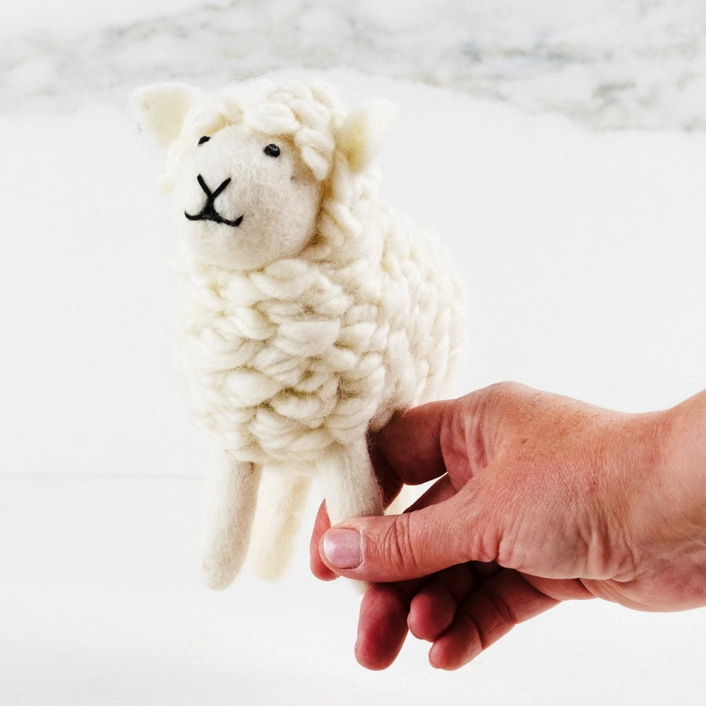 The Winding Road Toy Sheep Ball - White