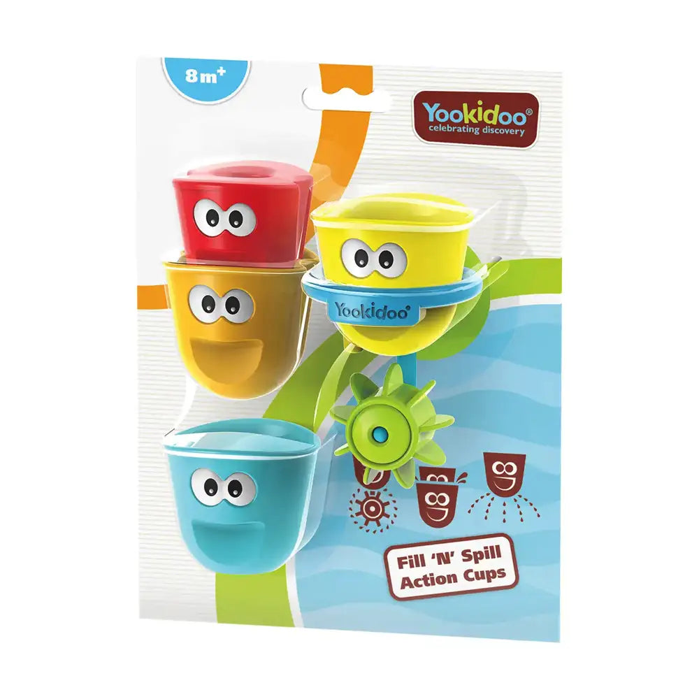 Yookidoo Fill n Spill Action Cups Bath Toy