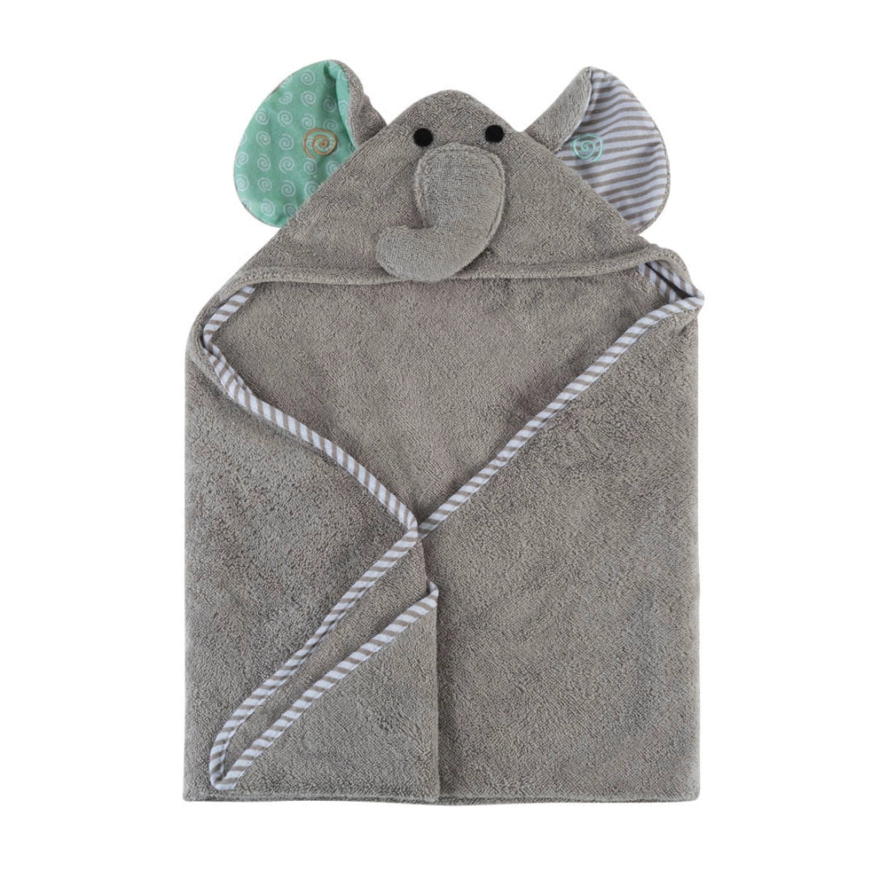 Zoocchini Baby Snow Terry Hooded Bath Towel - Elephant