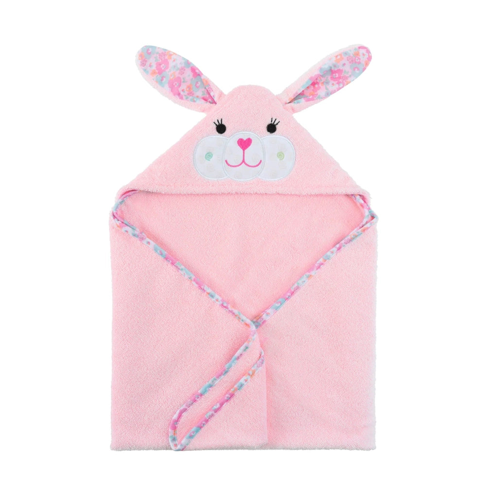 Zoocchini Baby Snow Terry Hooded Bath Towel - Bunny