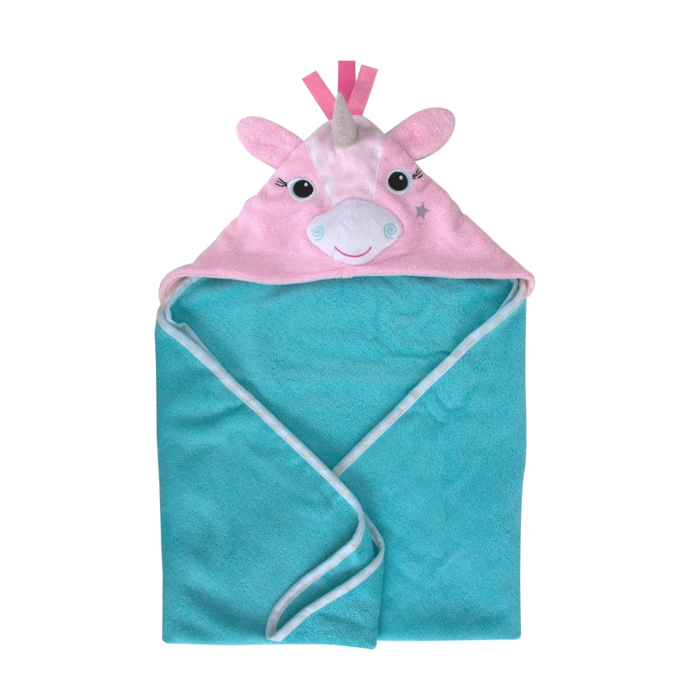 Zoocchini Baby Snow Terry Hooded Bath Towel - Alicorn