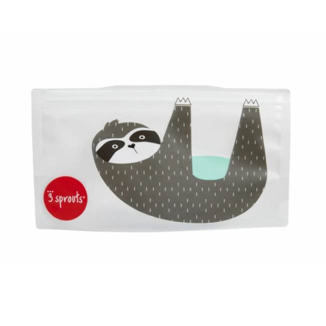 3 sprouts snack bag 2 pack - sloth