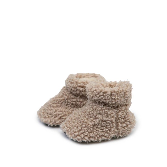 7 A.M. enfant teddy baby booties plush oatmeal Baby Charlotte