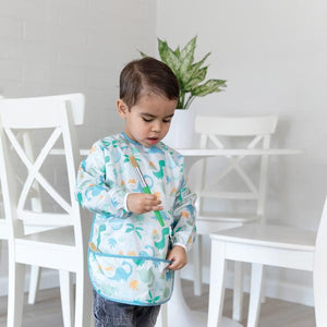 bumkins sleeved bib - dinosaur